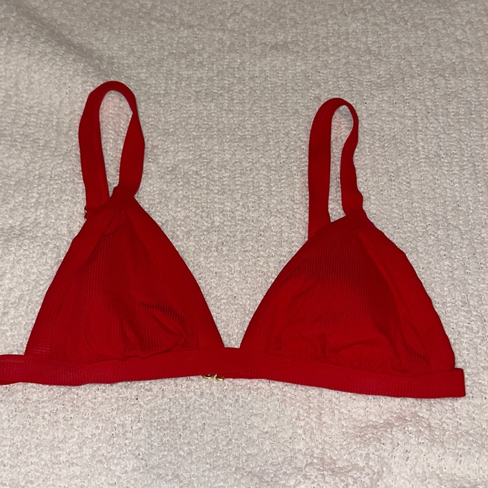 Ribbed Triangle Bikini Top